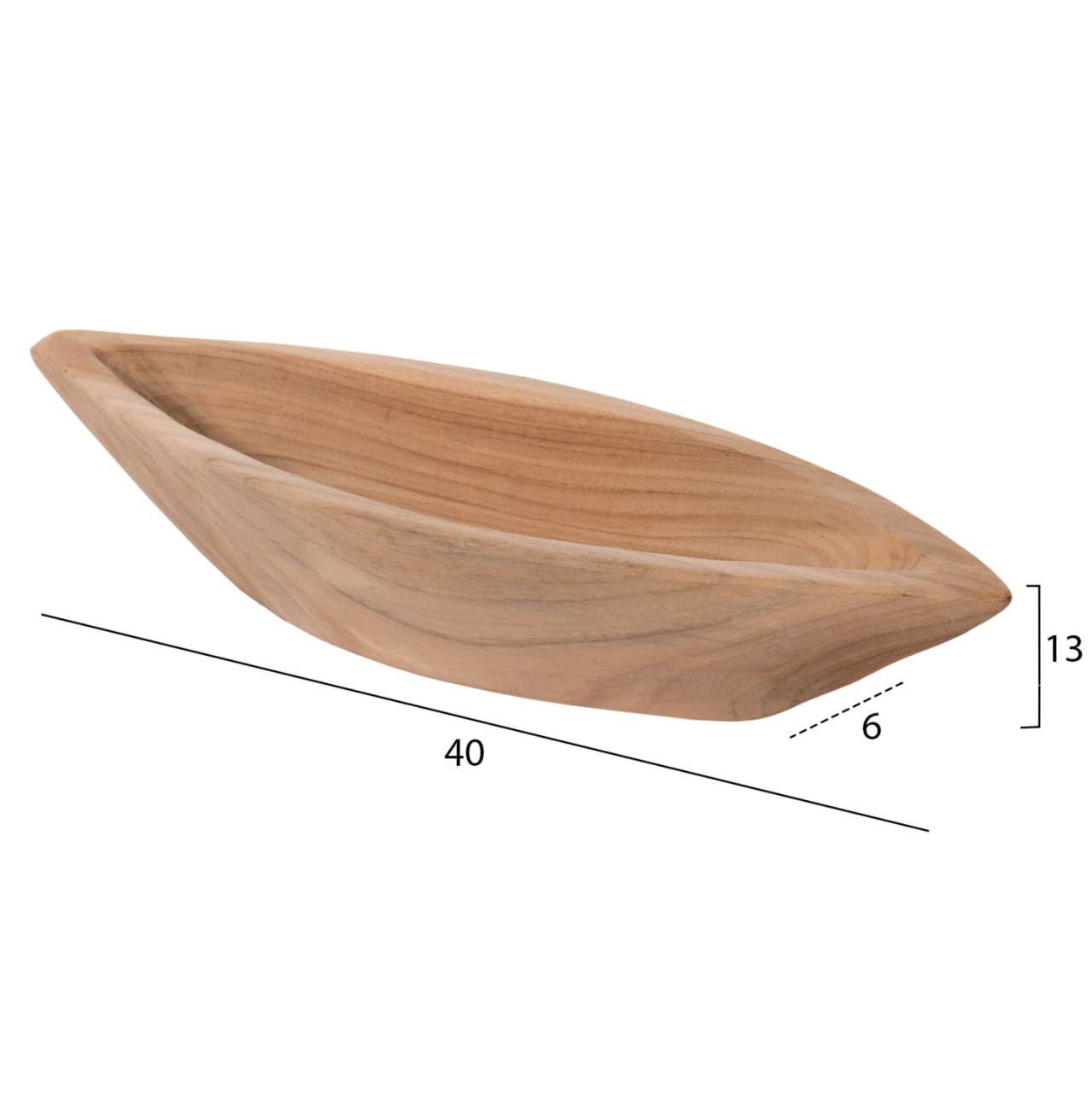 TABLE DECOR BOWL HM9633 MADE OF TEAK WOOD 40x6x13Hcm. [2]