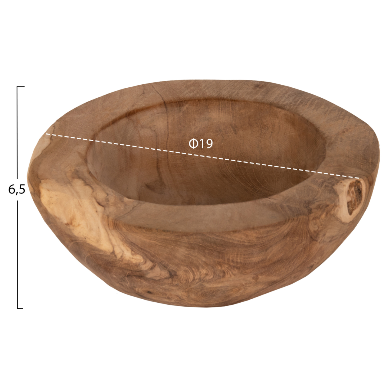 TABLE DECOR BOWL YOKI ΗΜ9626 TEAK WOOD Φ19x6.5Hcm. [2]