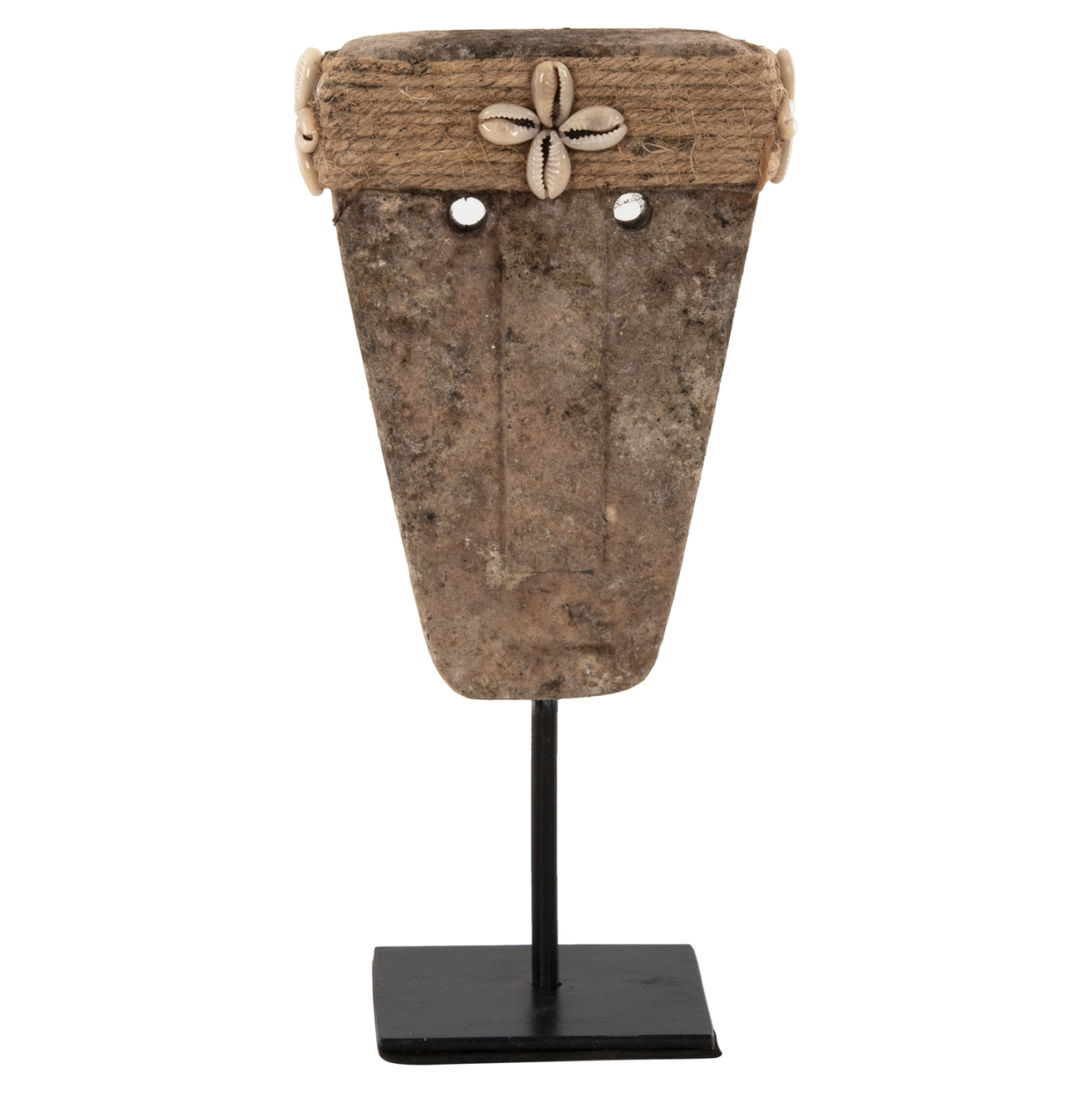 TABLE DECOR FACE HM4315 PARAS STONE IN BLACK METAL STAND 7x10x7x21H cm. [3]