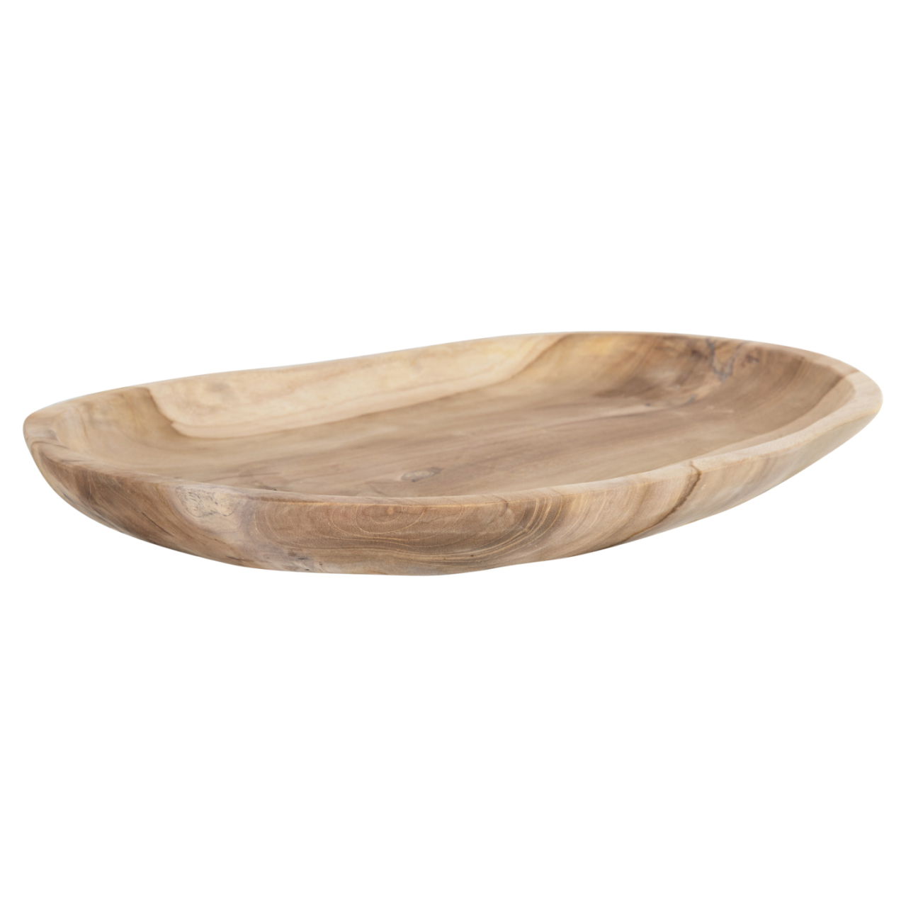 TABLE DECOR HM4293 OVAL TREY MADE OF RECYCLED TEAK WOOD 45x35x4H cm. [3]
