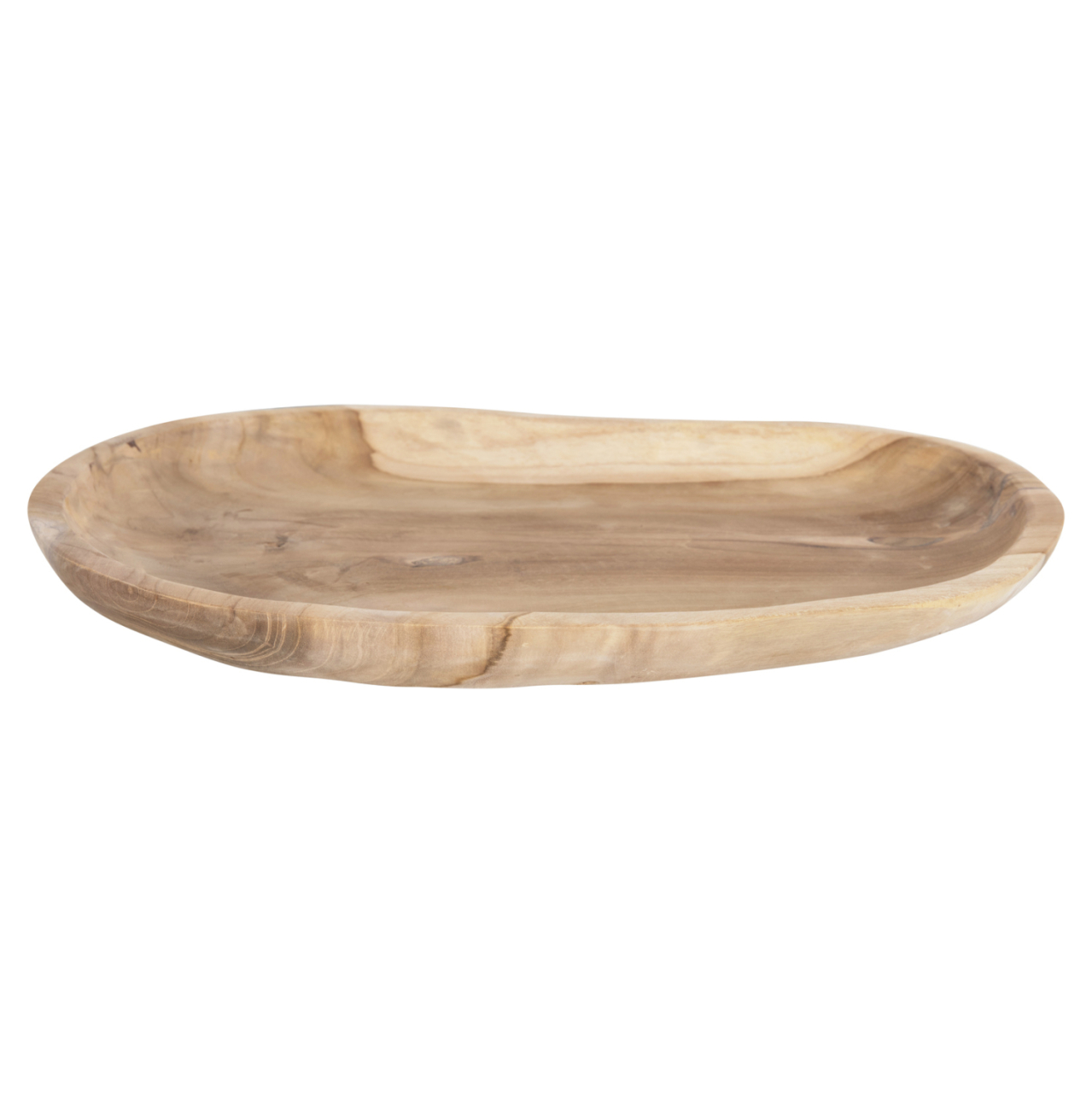 TABLE DECOR HM4293 OVAL TREY MADE OF RECYCLED TEAK WOOD 45x35x4H cm. [4]