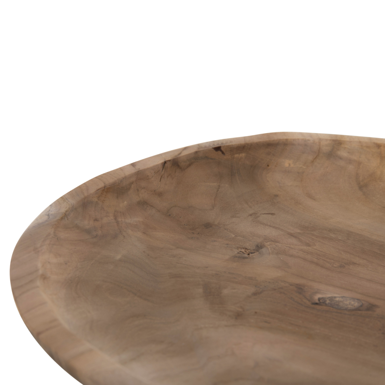 TABLE DECOR HM4293 OVAL TREY MADE OF RECYCLED TEAK WOOD 45x35x4H cm. [9]