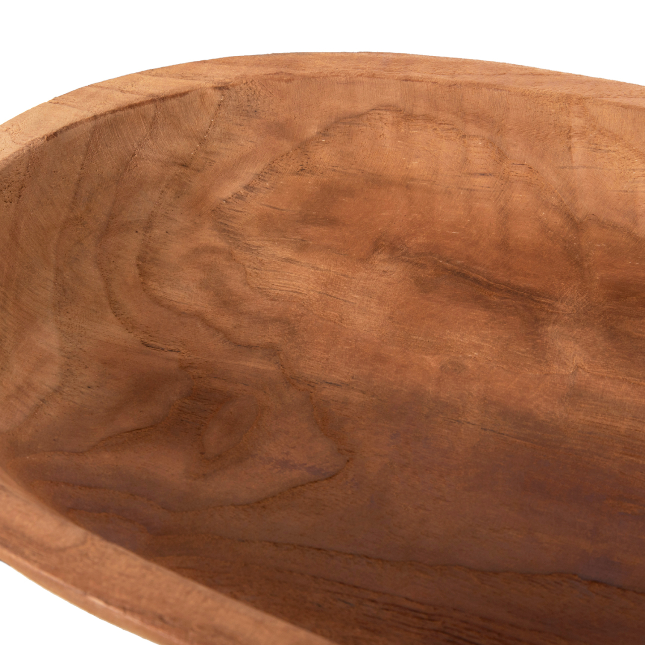 TABLE DECOR HM4294 OVAL BOWL RECYCLED TEAK IN NATURAL COLOR 55x30x7Hcm. [3]