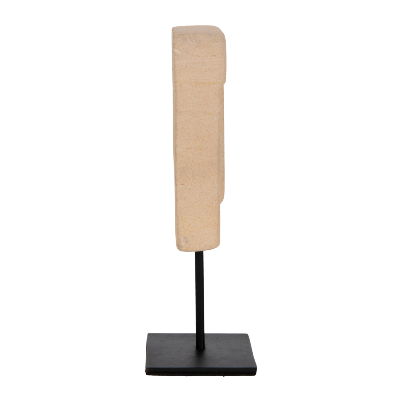 TABLE DECOR HM4312 FACE MADE OF PARAS STONE-BLACK METAL STAND 9x3x22Hcm. [4]