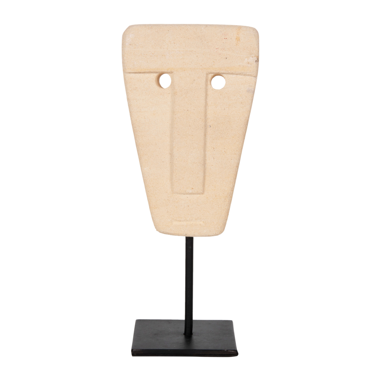 TABLE DECOR HM4312 FACE MADE OF PARAS STONE-BLACK METAL STAND 9x3x22Hcm. [3]