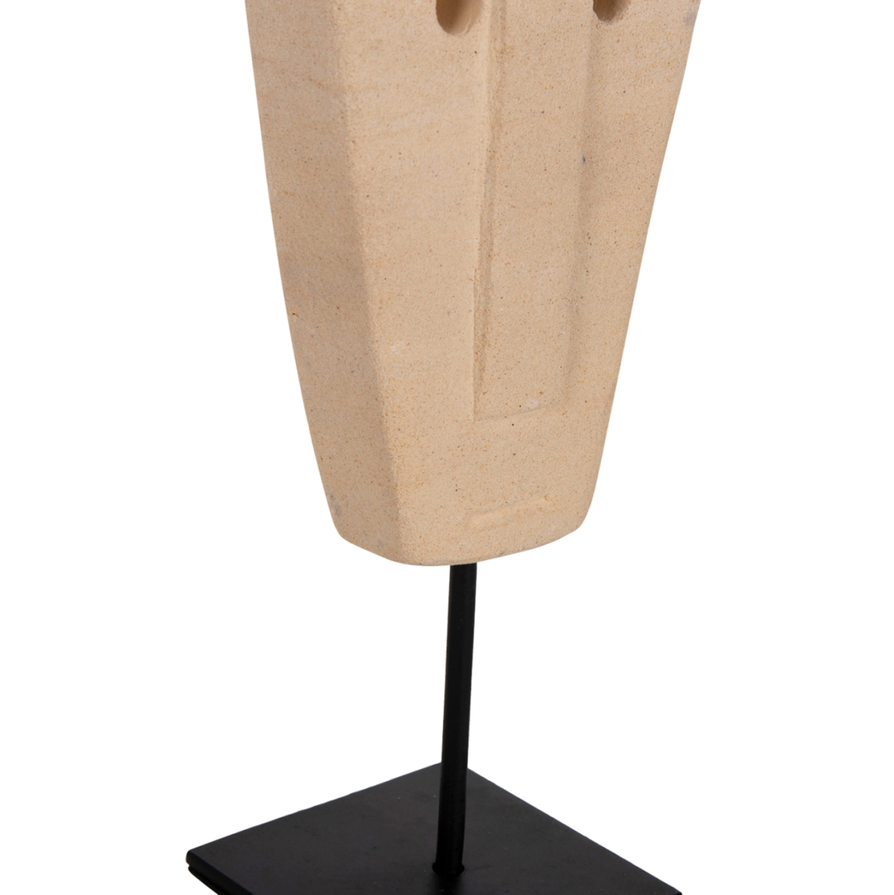 TABLE DECOR HM4312 FACE MADE OF PARAS STONE-BLACK METAL STAND 9x3x22Hcm. [5]