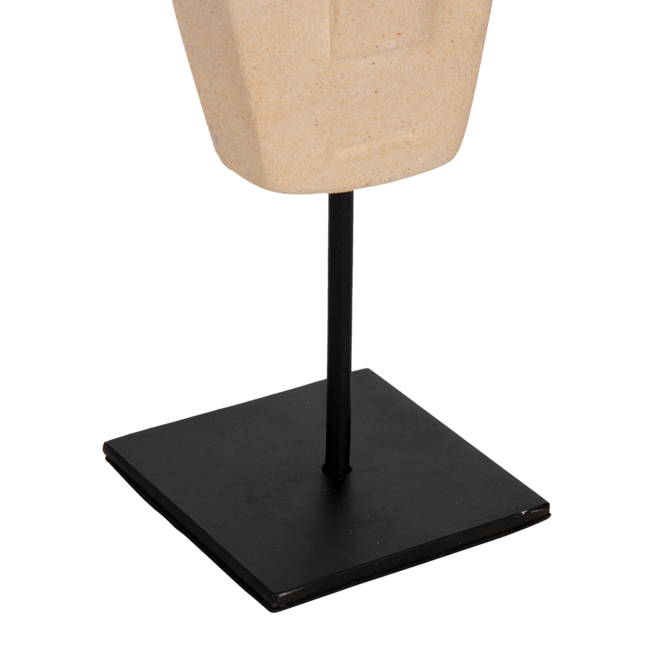 TABLE DECOR HM4312 FACE MADE OF PARAS STONE-BLACK METAL STAND 9x3x22Hcm. [7]