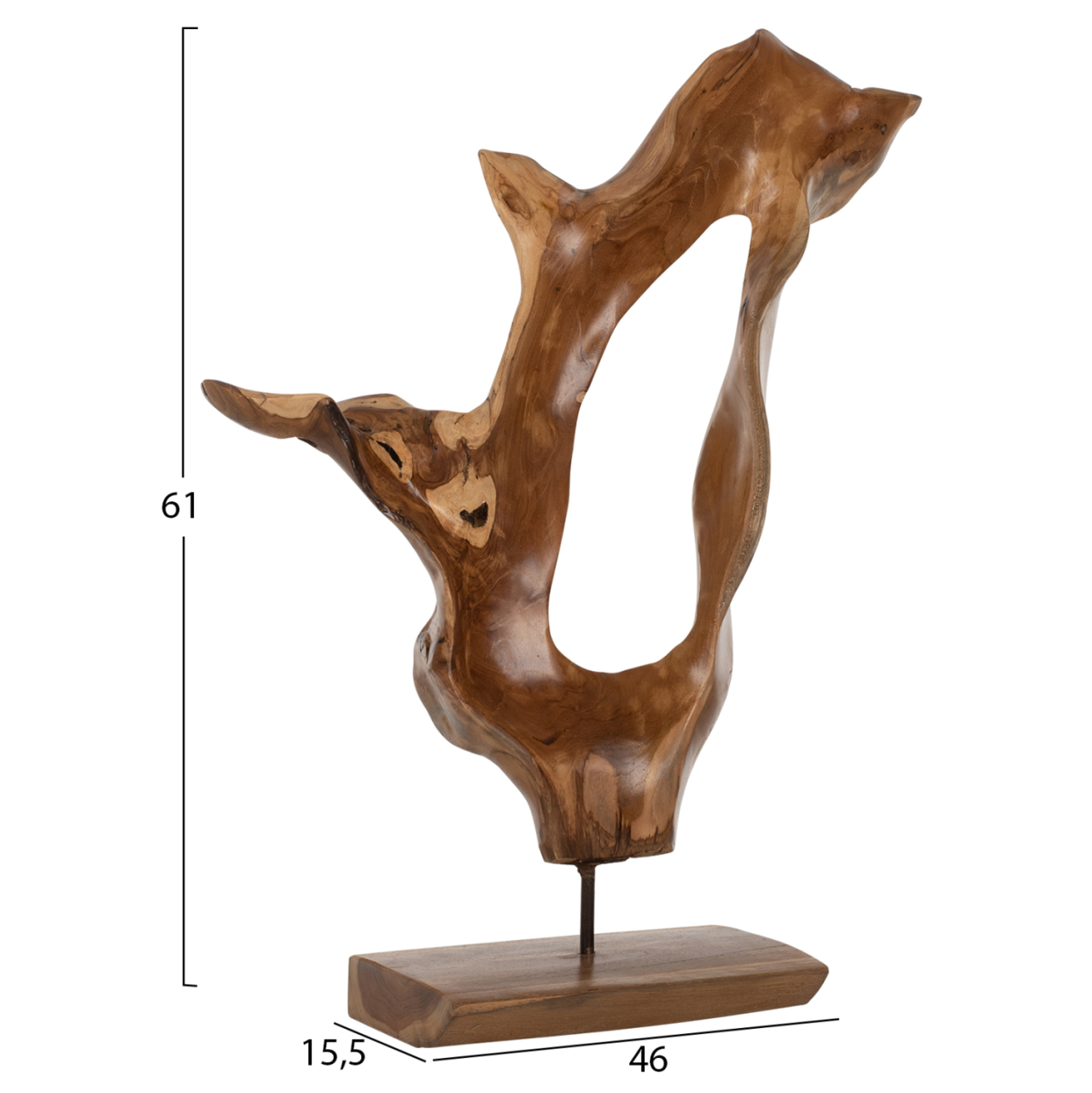 TABLE DECOR HM7713 SOLID TEAK WOOD NATURAL 26Χ16Χ70H [2]