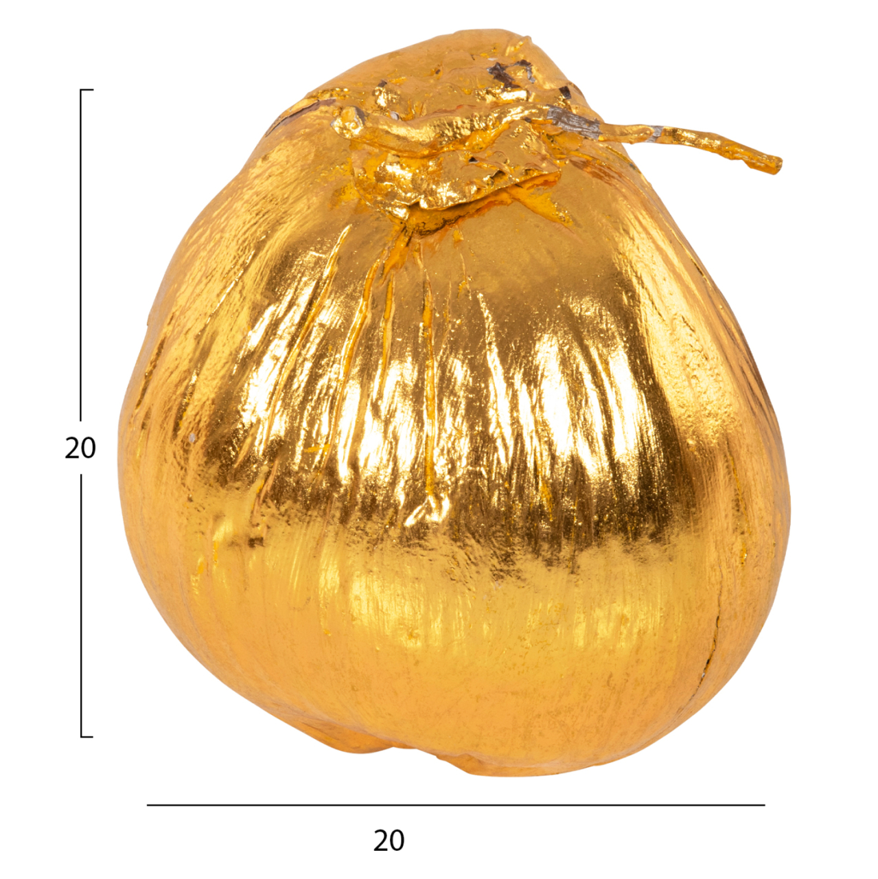 TABLE DECORATION HM4326.03 COCONUT IN GOLD COLOR 20x20x20Hcm. [2]