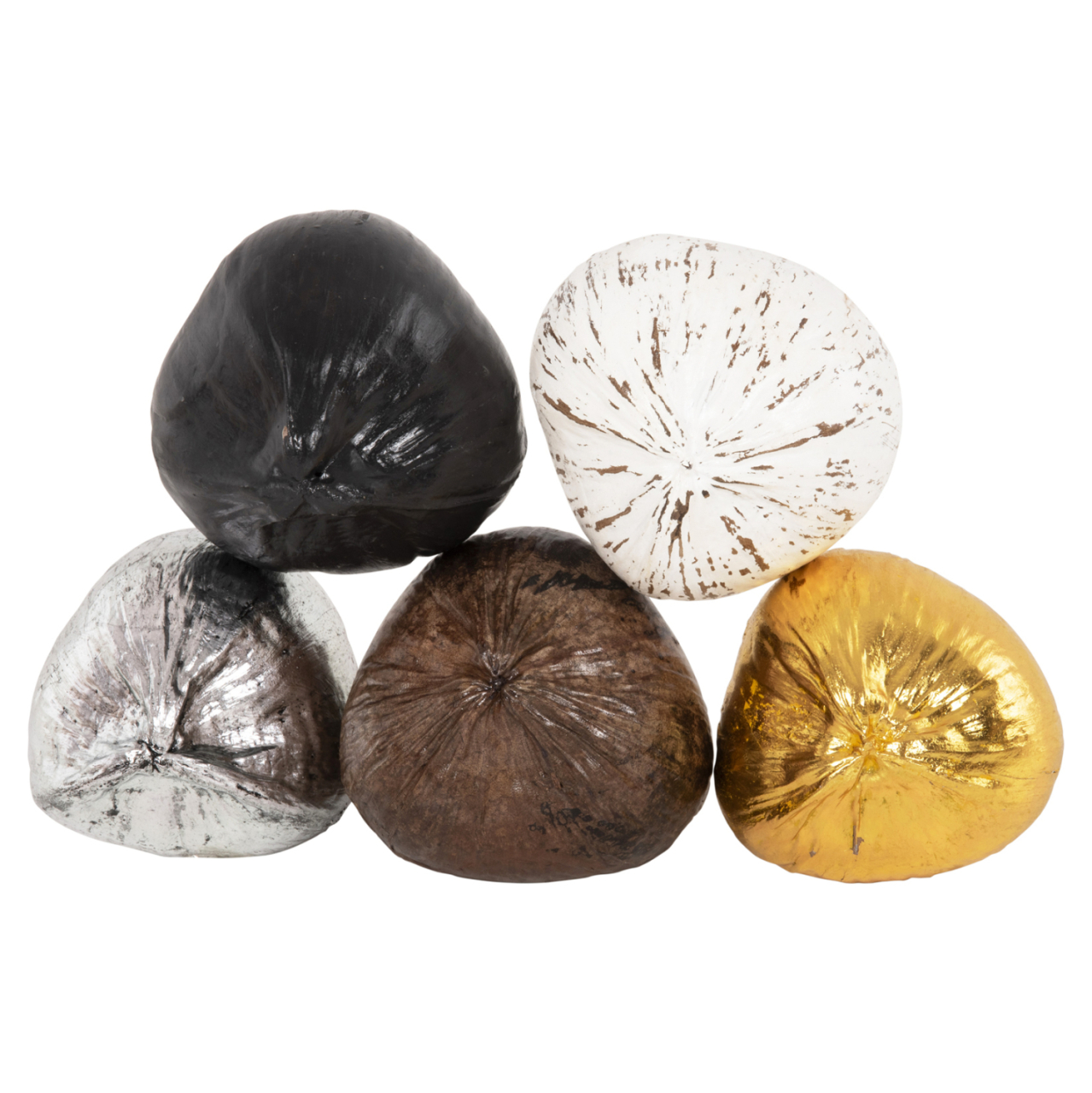 TABLE DECORATION HM4326.04 COCONUT IN SILVER COLOR 20x20x20Hcm. [5]