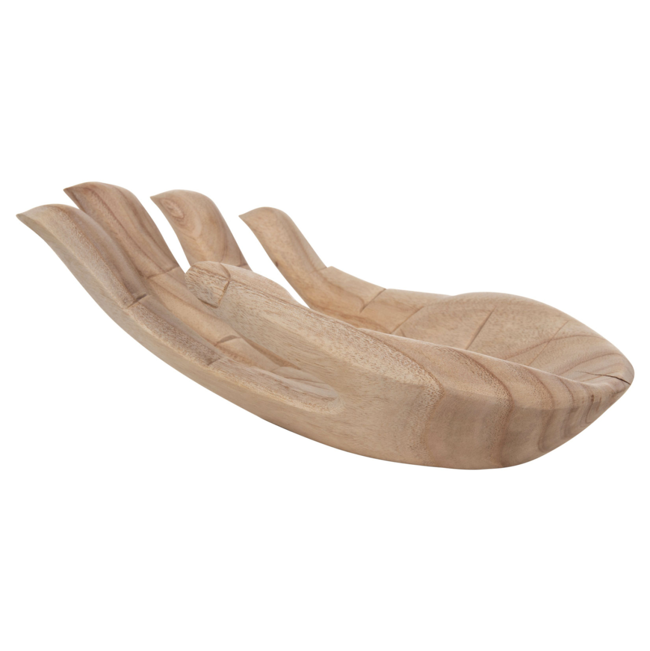 TABLE DECORATION LEFT HAND HM4278L SOLID ALBASIA WOOD IN NATURAL 30x20x10Hcm. [3]