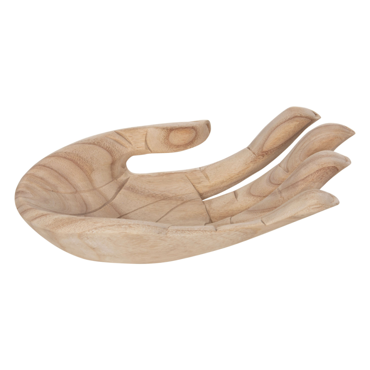 TABLE DECORATION LEFT HAND HM4278L SOLID ALBASIA WOOD IN NATURAL 30x20x10Hcm. [4]
