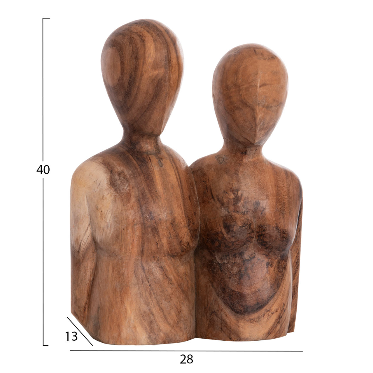 TABLE DECORATION PARR HM4416 ALBASIA WOOD 28x13x40Hcm. [2]