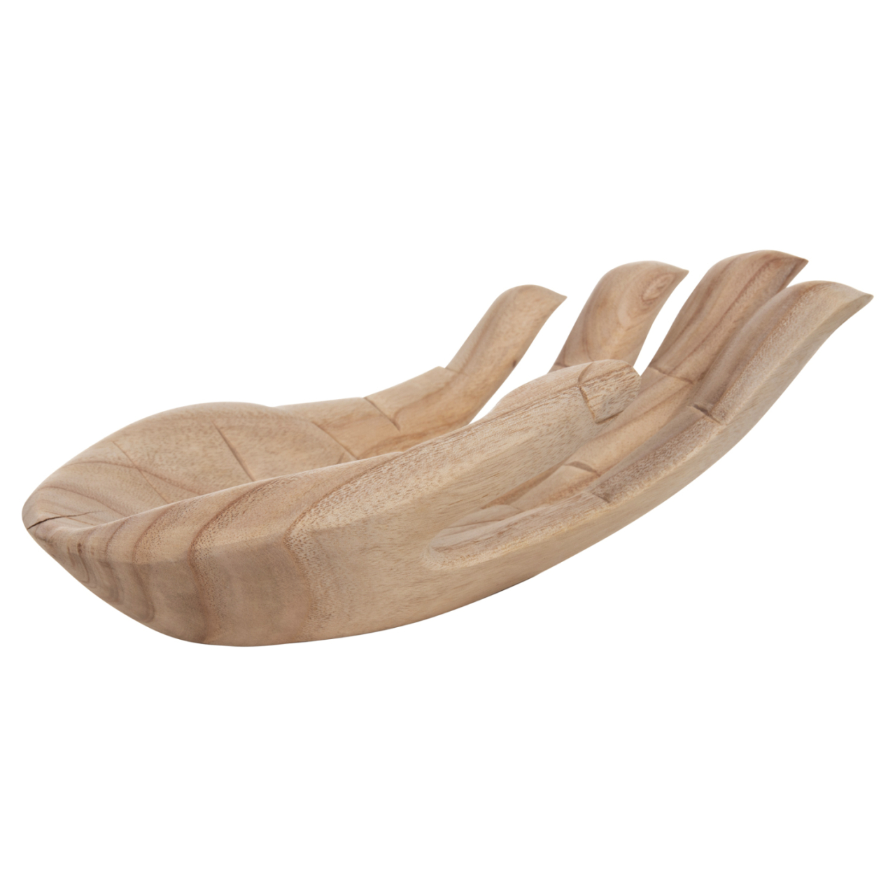 TABLE DECORATION RIGHT HAND HM4278R SOLID ALBASIA WOOD IN NATURAL 30x20x10Hcm. [3]