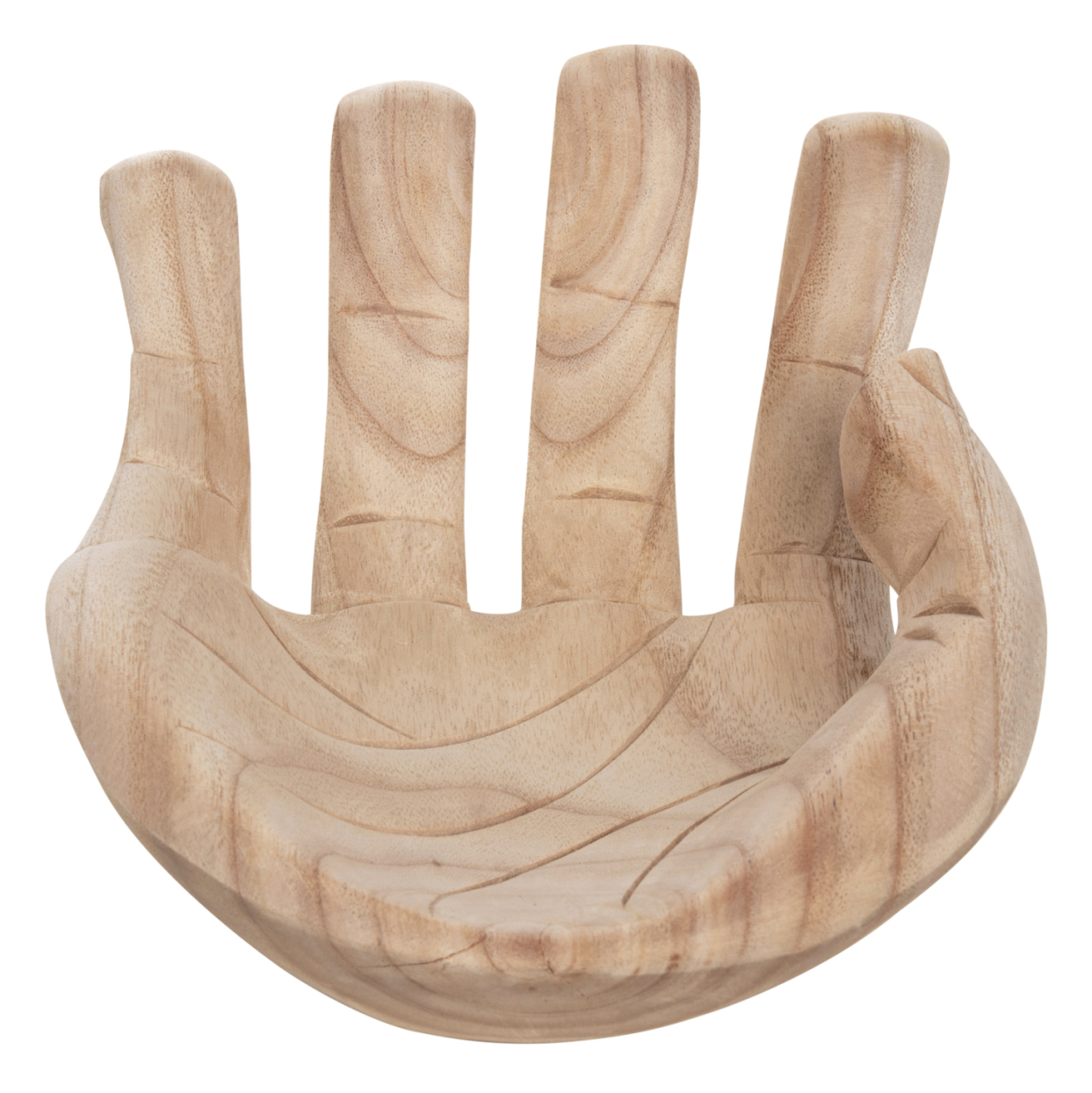 TABLE DECORATION RIGHT HAND HM4278R SOLID ALBASIA WOOD IN NATURAL 30x20x10Hcm. [6]