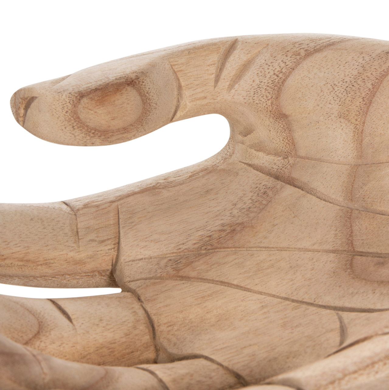 TABLE DECORATION RIGHT HAND HM4278R SOLID ALBASIA WOOD IN NATURAL 30x20x10Hcm. [9]