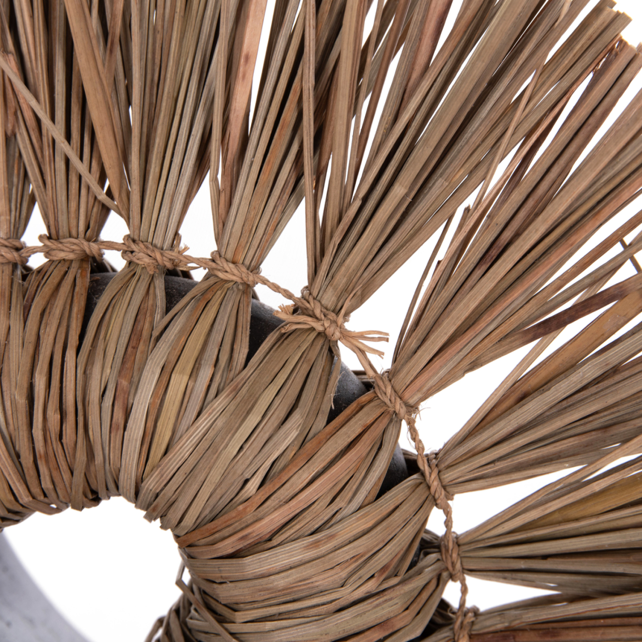 TABLE DECORATIVE VASE ALICA2 HM4671.01 TERRACOTA IN BLACK and GRASS--44x18x50Hcm. [9]