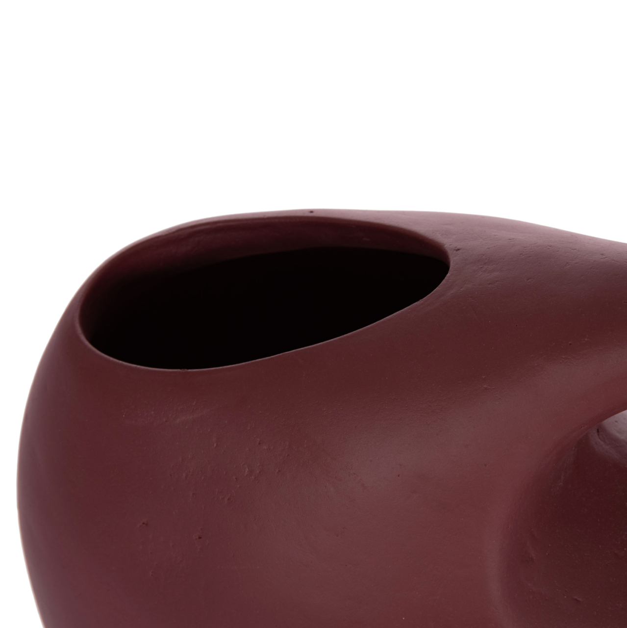 TABLE DECORATIVE VASE ALICA2 HM4671.06 TERRACOTA IN MAROON RED and GRASS--44x18x50Hcm. [9]