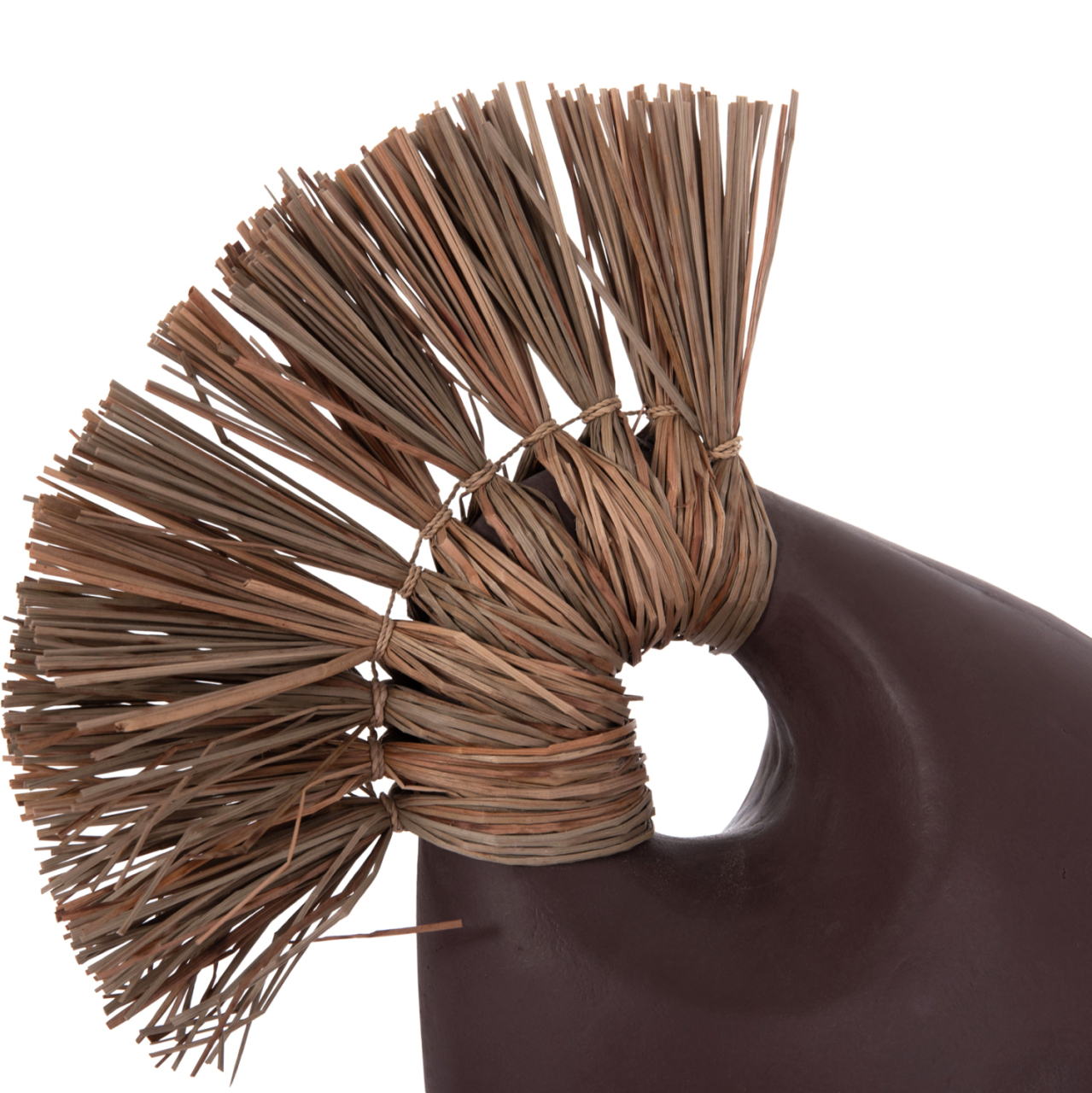 TABLE DECORATIVE VASE ALICA2 HM4671.07 TERRACOTA IN CHOCOLATE and GRASS--44x18x50Hcm. [8]