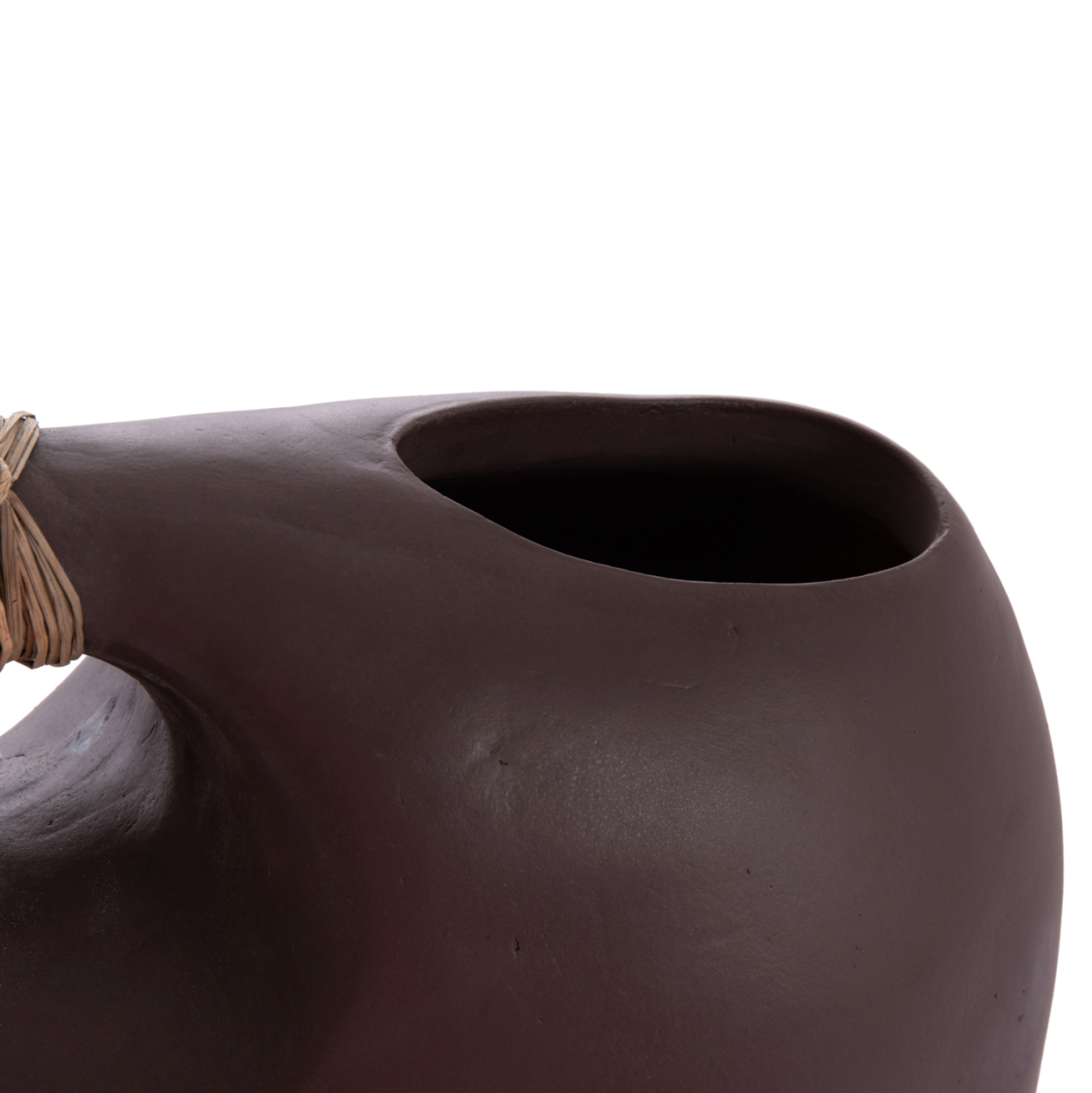 TABLE DECORATIVE VASE ALICA2 HM4671.07 TERRACOTA IN CHOCOLATE and GRASS--44x18x50Hcm. [7]