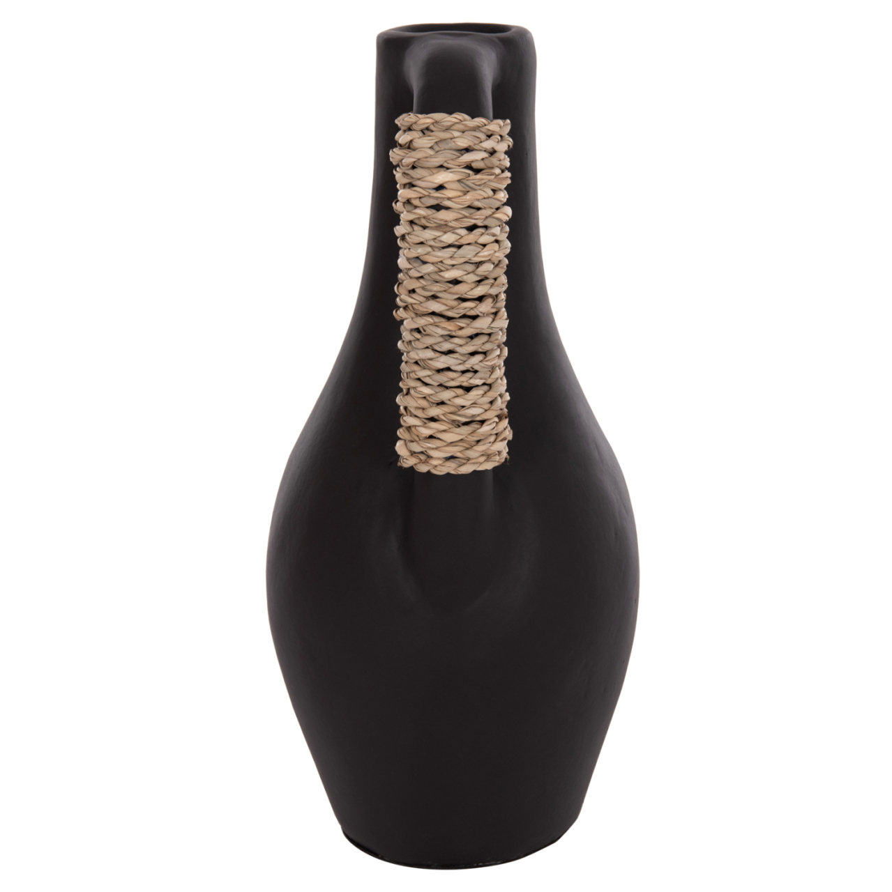 TABLE DECORATIVE VASE CAMMER HM4687.01L TERRACOTA IN BLACK--Φ18x39Hcm. [5]