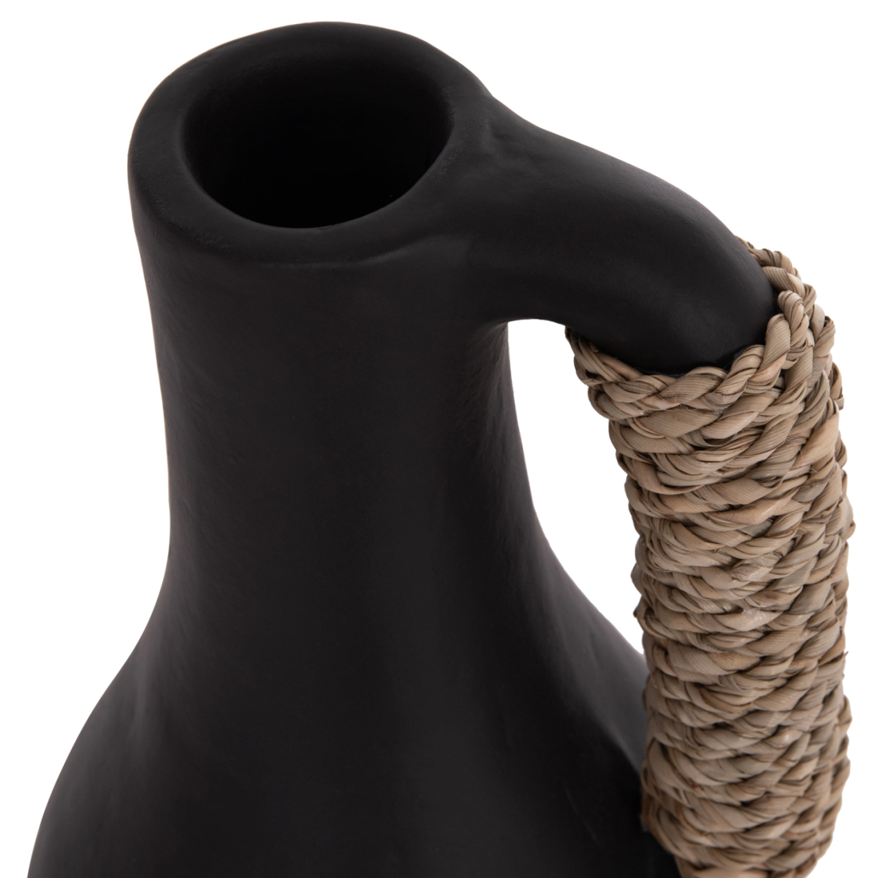TABLE DECORATIVE VASE CAMMER HM4687.01L TERRACOTA IN BLACK--Φ18x39Hcm. [7]