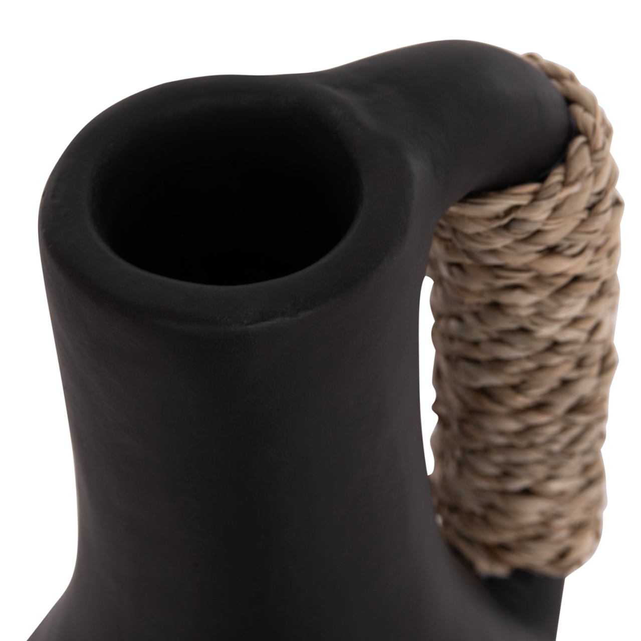 TABLE DECORATIVE VASE CAMMER HM4687.01L TERRACOTA IN BLACK--Φ18x39Hcm. [10]