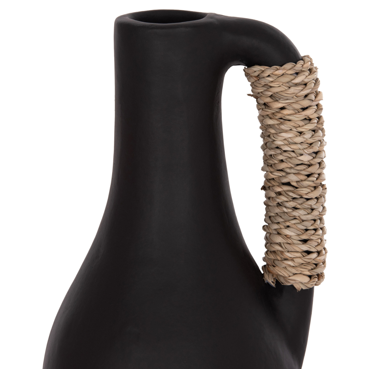TABLE DECORATIVE VASE CAMMER HM4687.01L TERRACOTA IN BLACK--Φ18x39Hcm. [8]