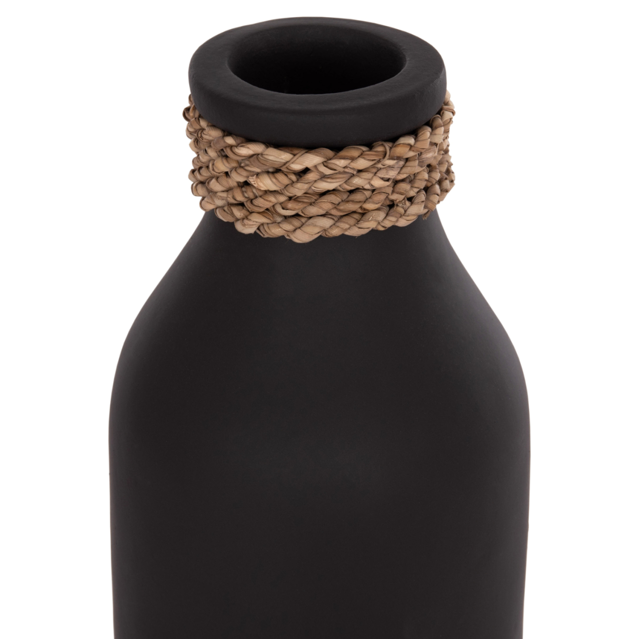 TABLE DECORATIVE VASE CAMMER HM4687.01M TERRACOTA IN BLACK--Φ13x34Hcm. [7]