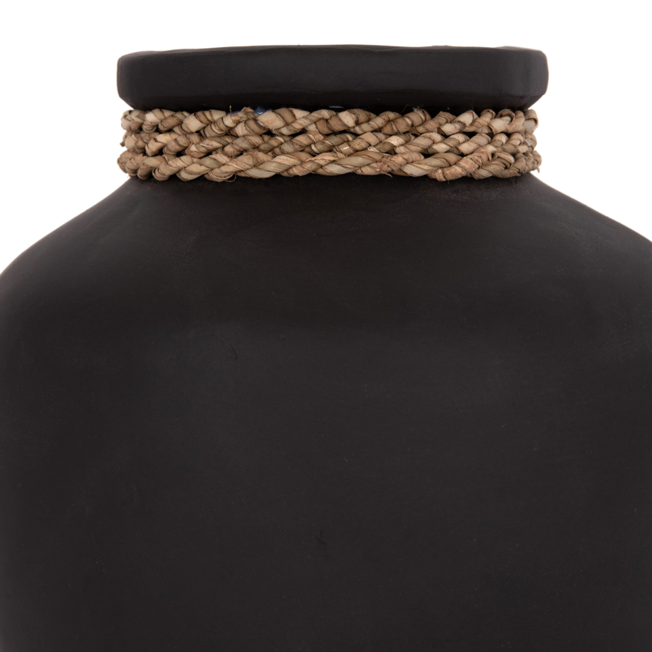 TABLE DECORATIVE VASE CAMMER HM4687.01S TERRACOTA IN BLACK--Φ22x20Hcm. [8]