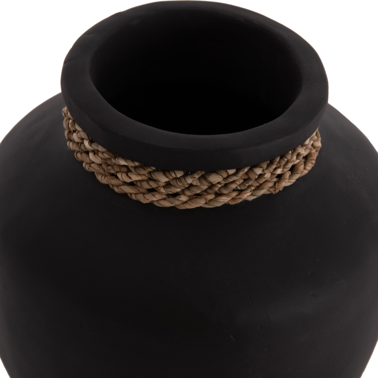 TABLE DECORATIVE VASE CAMMER HM4687.01S TERRACOTA IN BLACK--Φ22x20Hcm. [7]