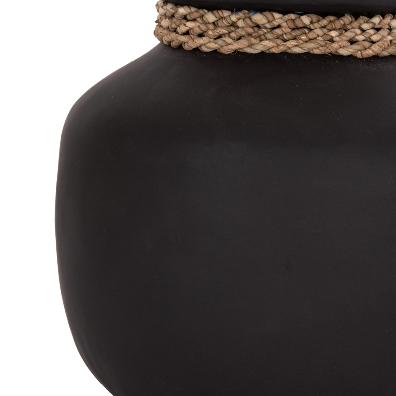 TABLE DECORATIVE VASE CAMMER HM4687.01S TERRACOTA IN BLACK--Φ22x20Hcm. [6]