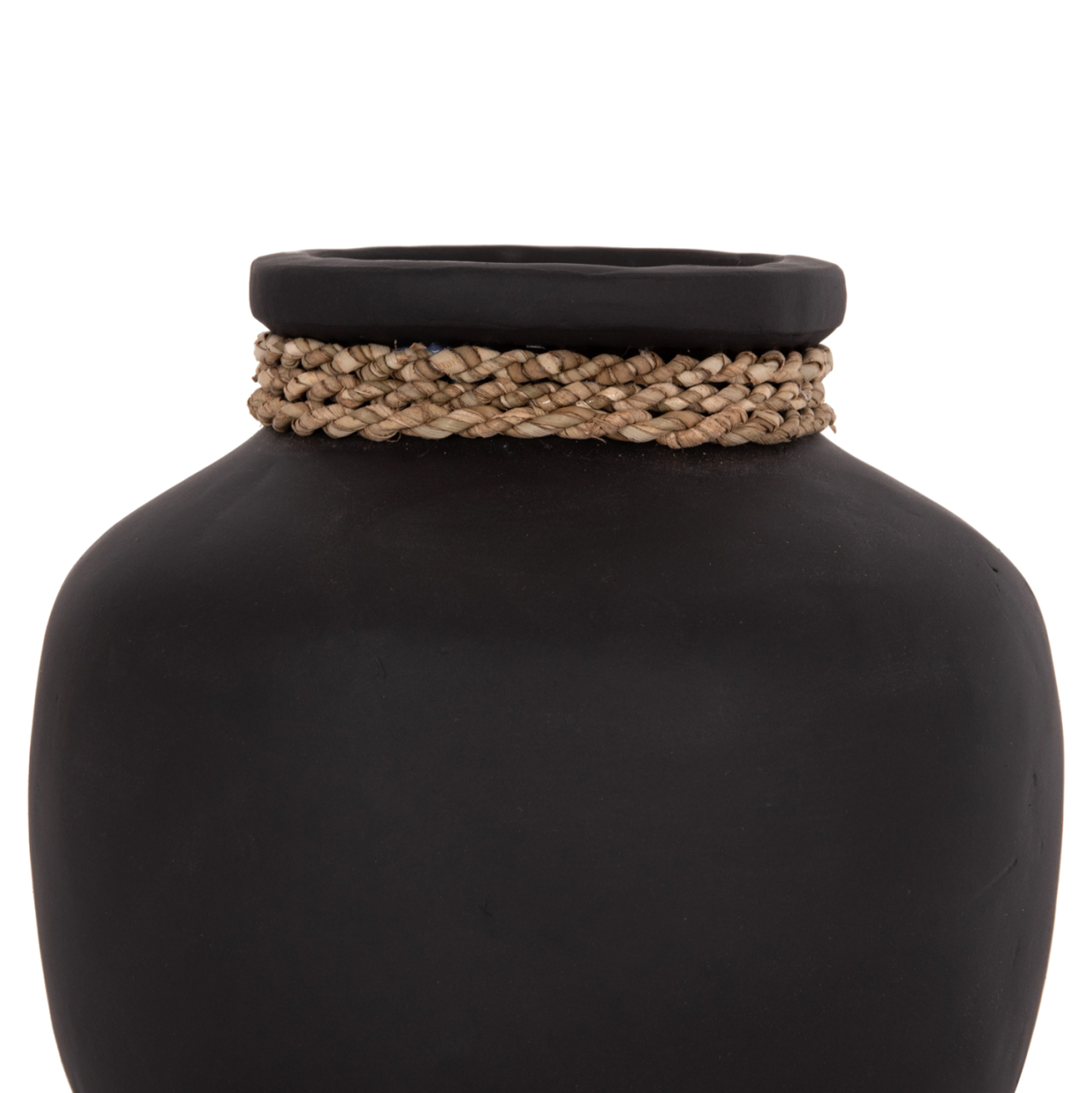 TABLE DECORATIVE VASE CAMMER HM4687.01S TERRACOTA IN BLACK--Φ22x20Hcm. [4]