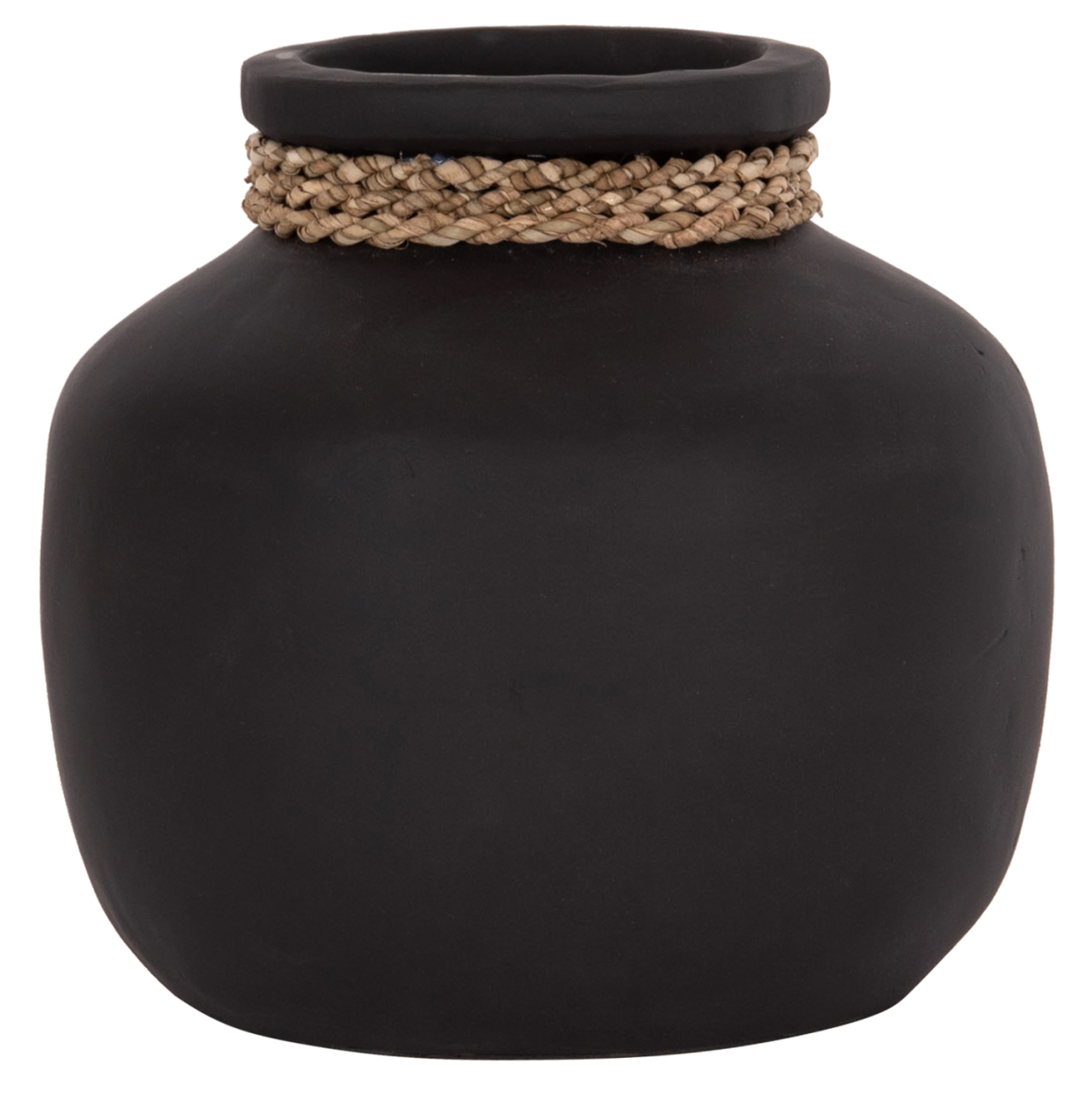 TABLE DECORATIVE VASE CAMMER HM4687.01S TERRACOTA IN BLACK--Φ22x20Hcm. [3]