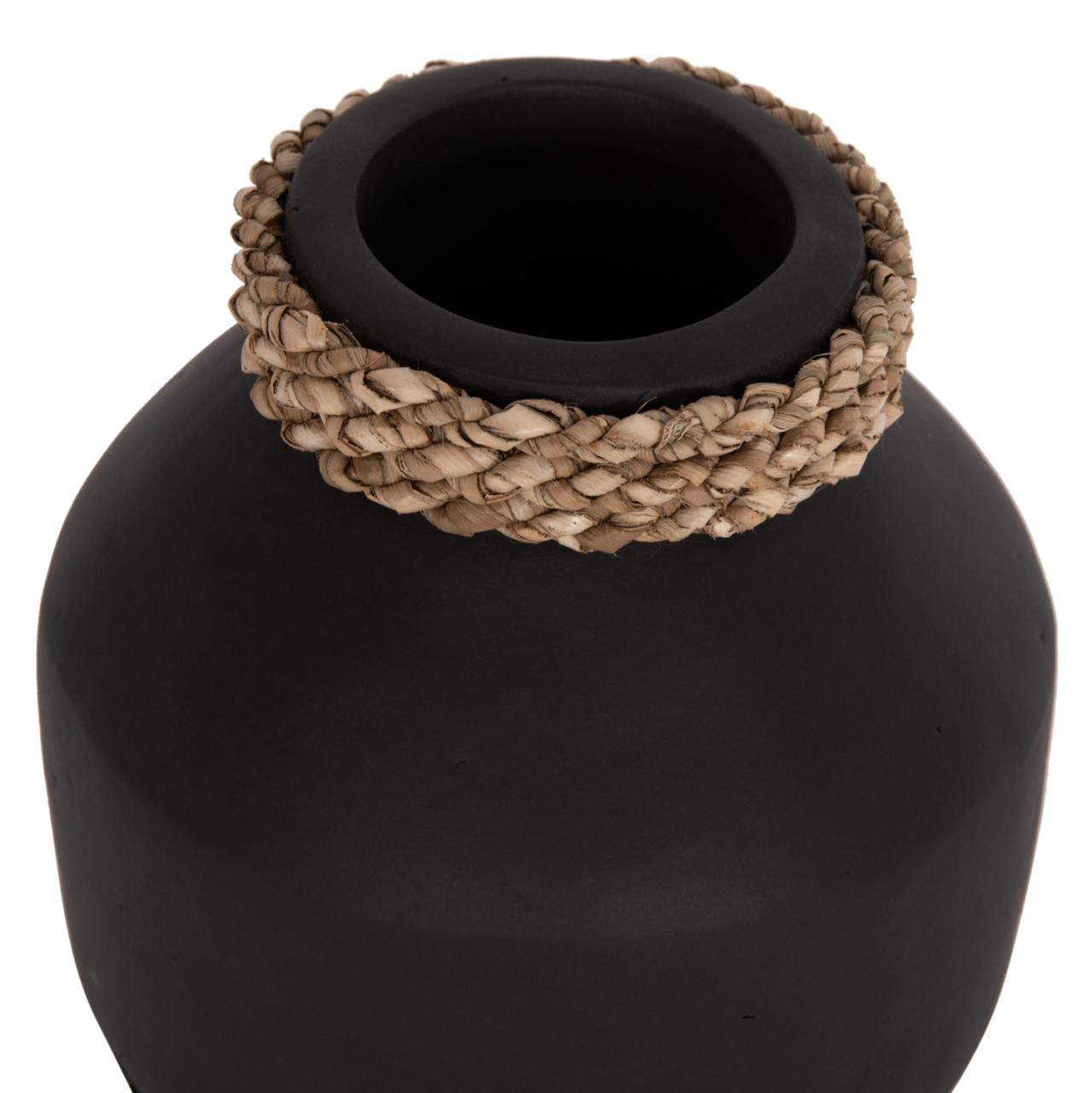 TABLE DECORATIVE VASE CAMMER HM4687.01XS TERRACOTA IN BLACK--Φ16x15Hcm. [7]