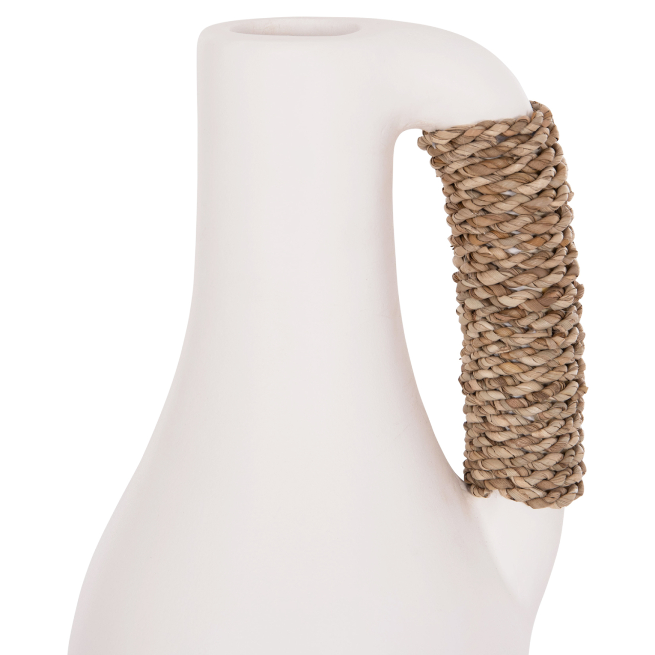 TABLE DECORATIVE VASE CAMMER HM4687.02L TERRACOTA IN WHITE--Φ18x39Hcm. [6]