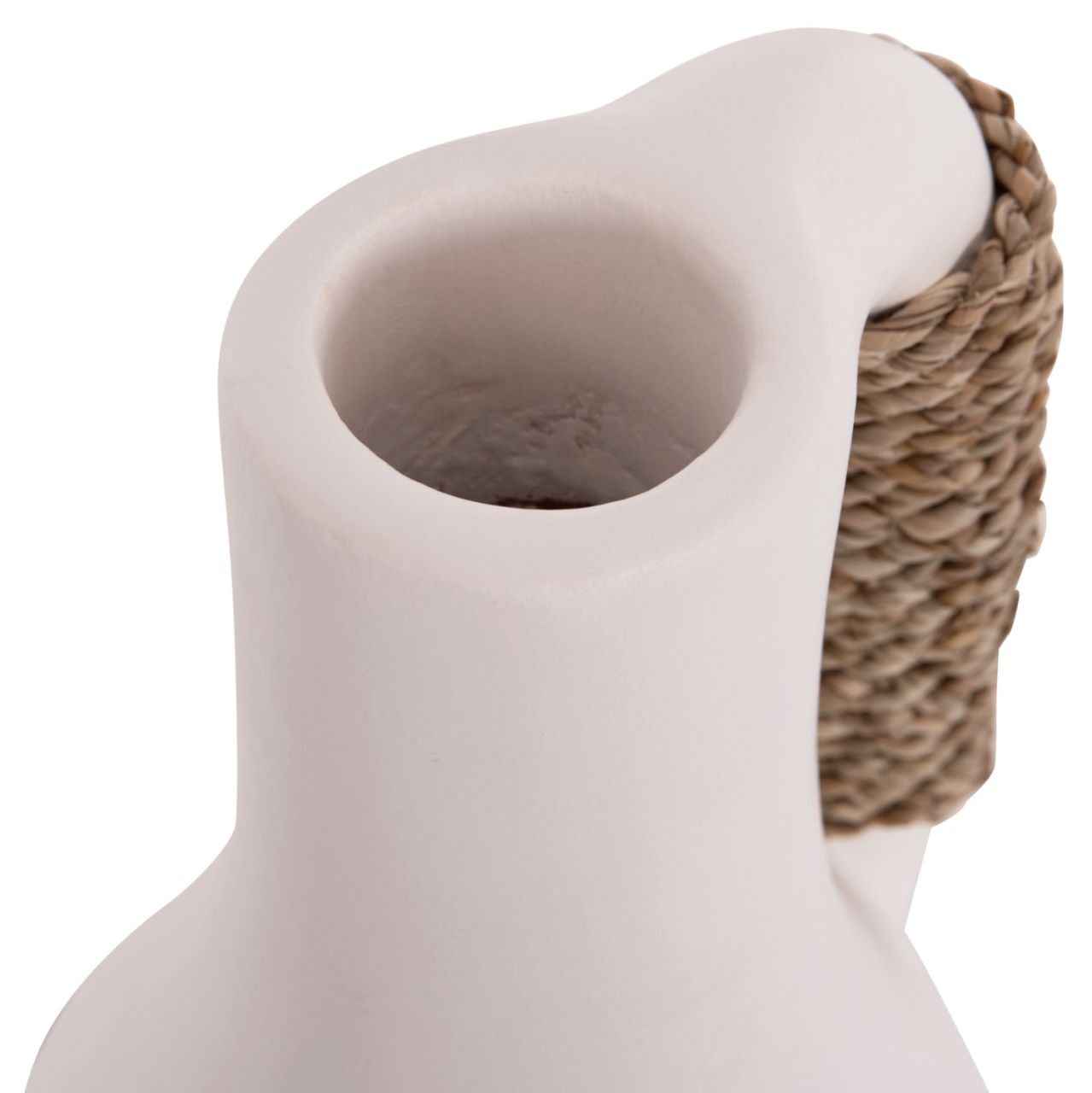 TABLE DECORATIVE VASE CAMMER HM4687.02L TERRACOTA IN WHITE--Φ18x39Hcm. [9]