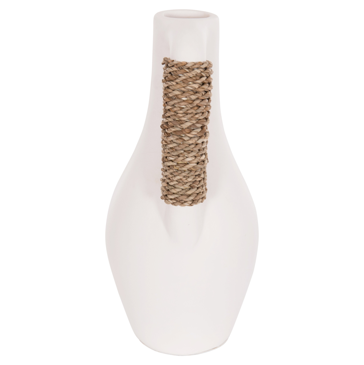 TABLE DECORATIVE VASE CAMMER HM4687.02L TERRACOTA IN WHITE--Φ18x39Hcm. [4]