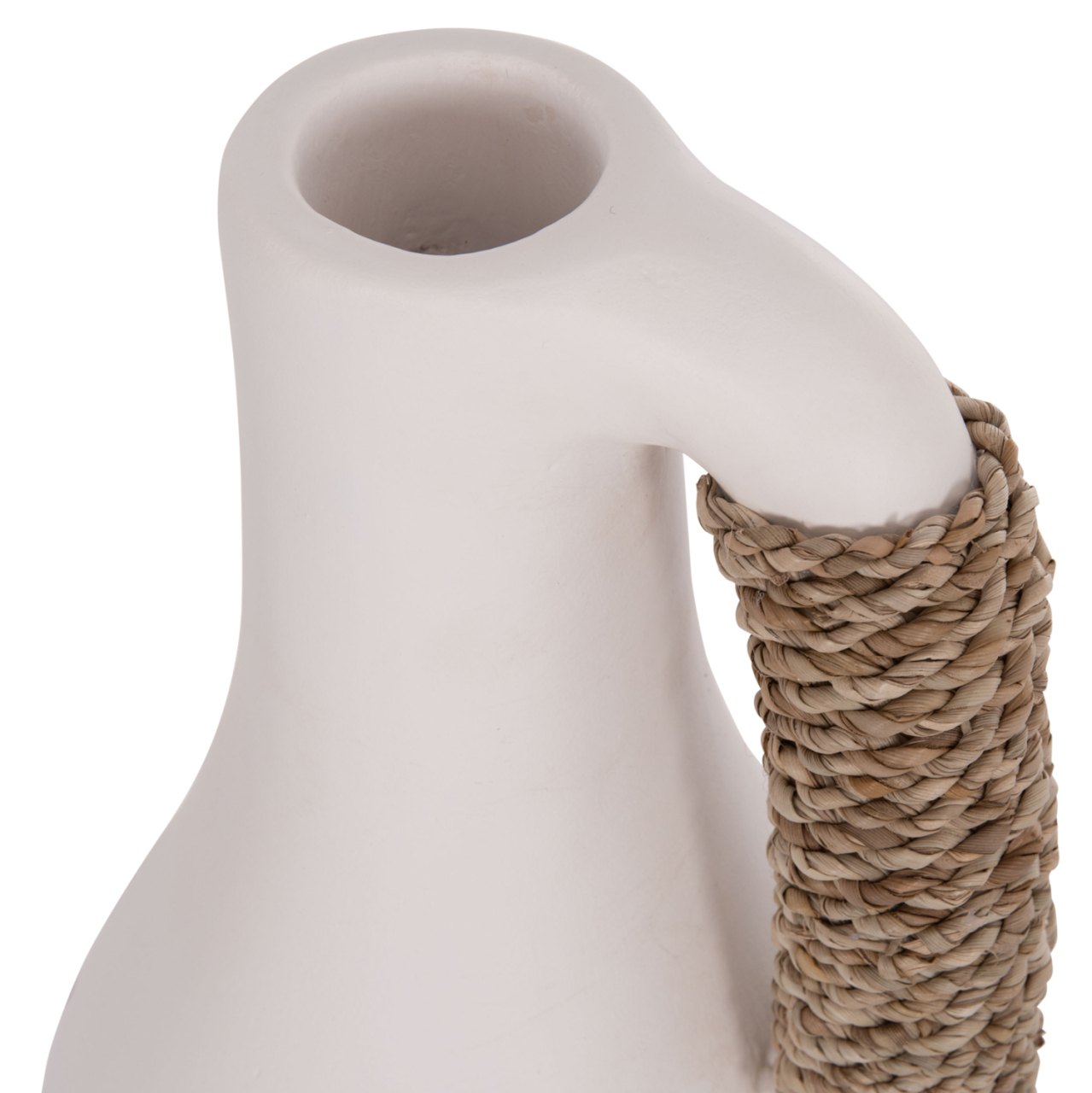 TABLE DECORATIVE VASE CAMMER HM4687.02L TERRACOTA IN WHITE--Φ18x39Hcm. [8]