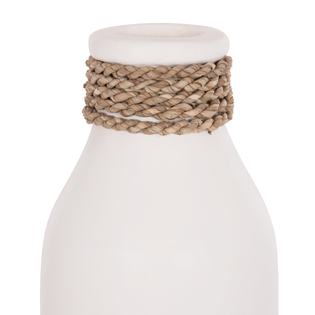 TABLE DECORATIVE VASE CAMMER HM4687.02M TERRACOTA IN WHITE--Φ13x34Hcm. [4]