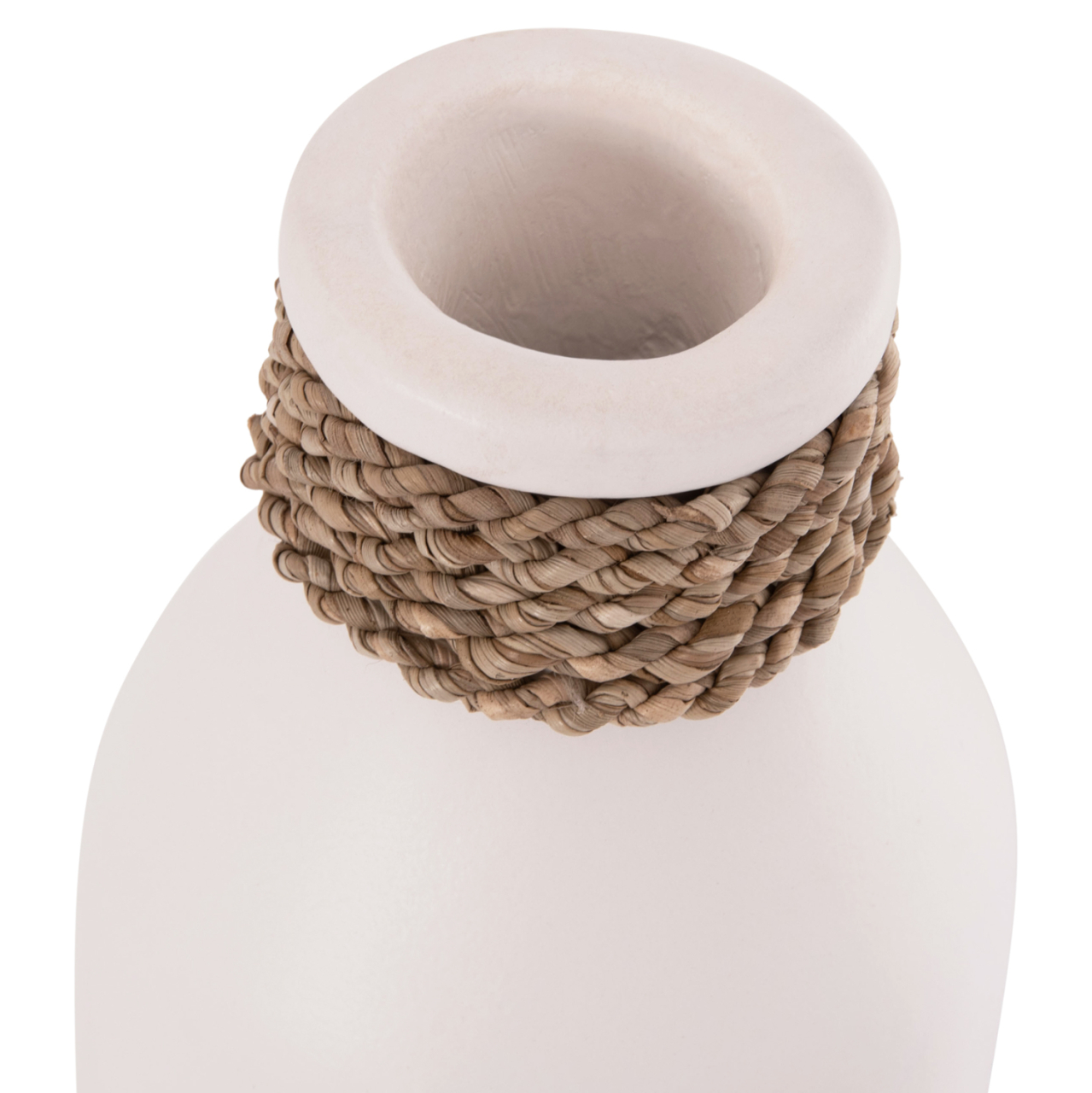 TABLE DECORATIVE VASE CAMMER HM4687.02M TERRACOTA IN WHITE--Φ13x34Hcm. [7]