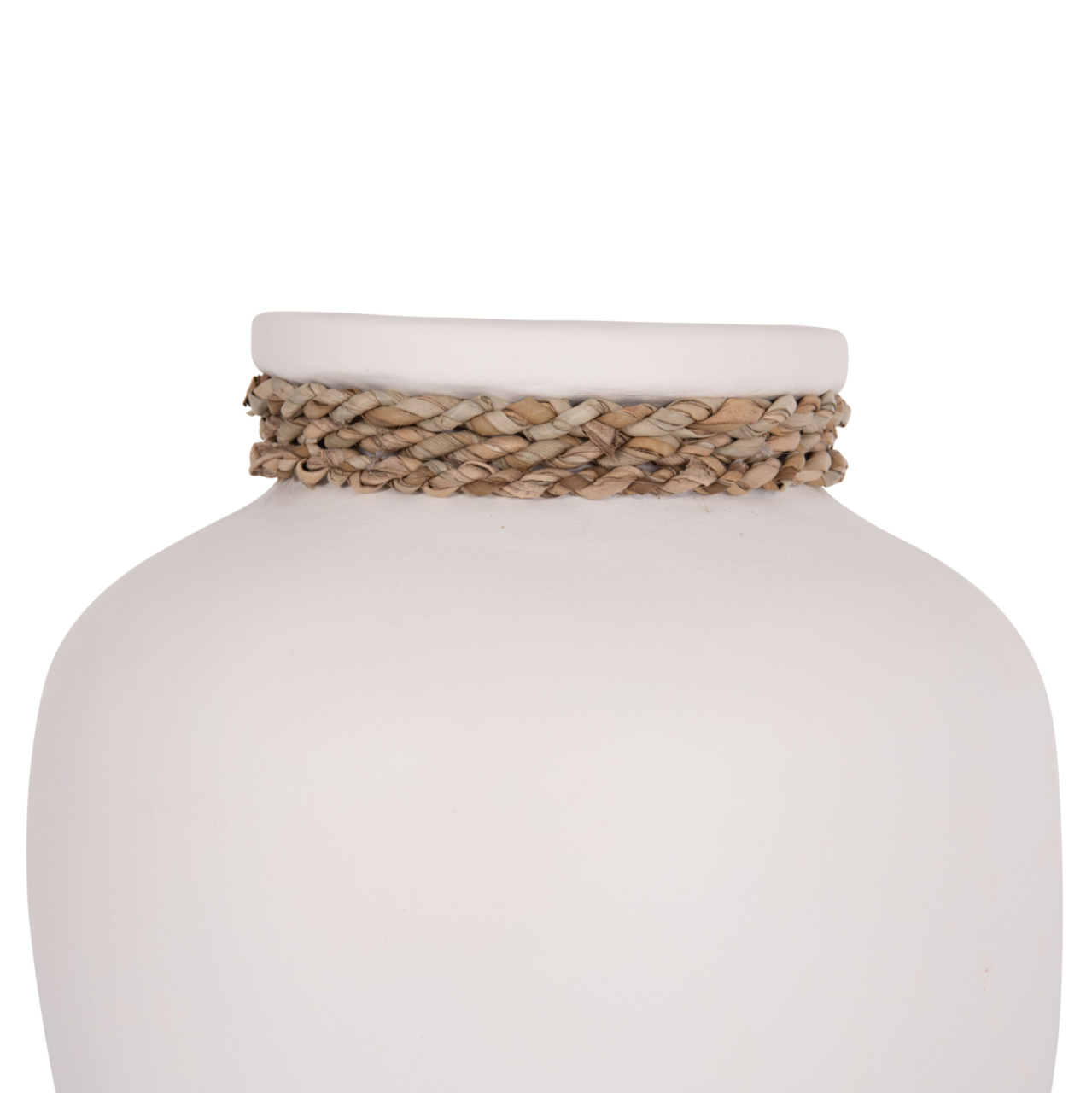 TABLE DECORATIVE VASE CAMMER HM4687.02S TERRACOTA IN WHITE--Φ22x20Hcm. [4]