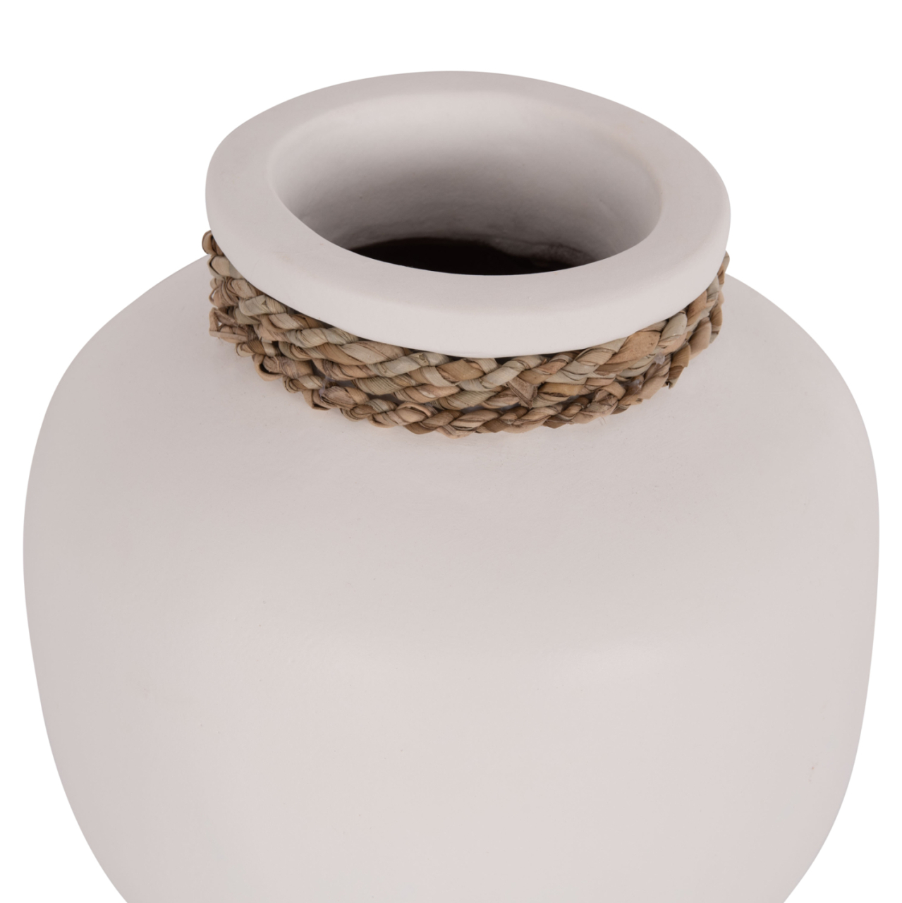 TABLE DECORATIVE VASE CAMMER HM4687.02S TERRACOTA IN WHITE--Φ22x20Hcm. [7]