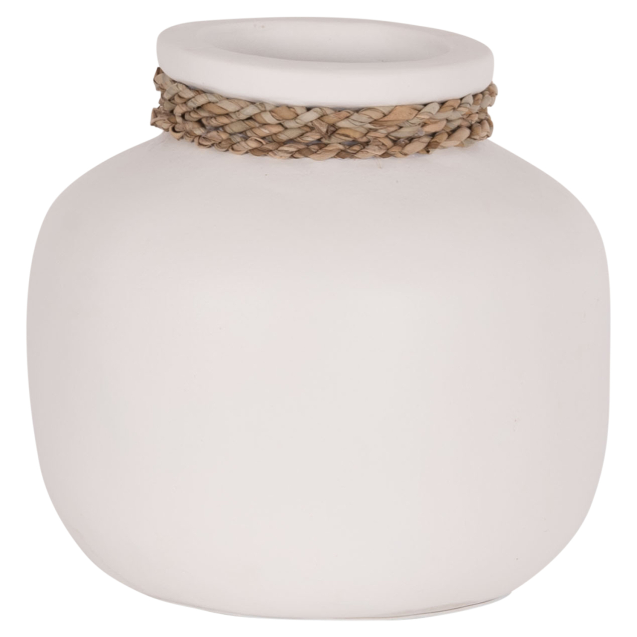 TABLE DECORATIVE VASE CAMMER HM4687.02S TERRACOTA IN WHITE--Φ22x20Hcm. [6]