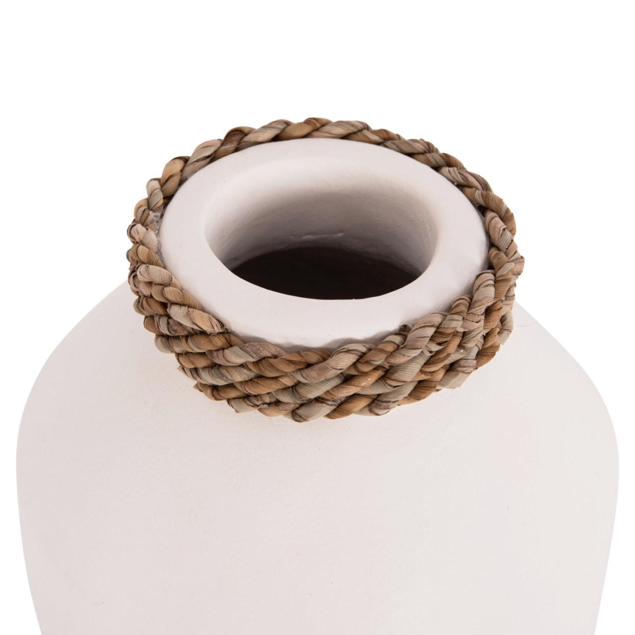 TABLE DECORATIVE VASE CAMMER HM4687.02XS TERRACOTA IN WHITE--Φ16x15Hcm. [8]