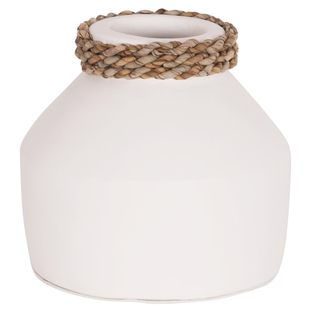 TABLE DECORATIVE VASE CAMMER HM4687.02XS TERRACOTA IN WHITE--Φ16x15Hcm. [3]