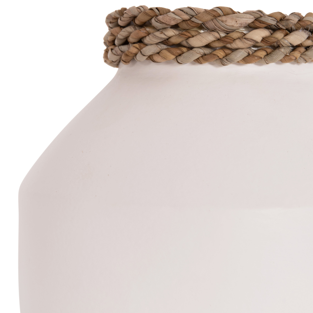 TABLE DECORATIVE VASE CAMMER HM4687.02XS TERRACOTA IN WHITE--Φ16x15Hcm. [7]