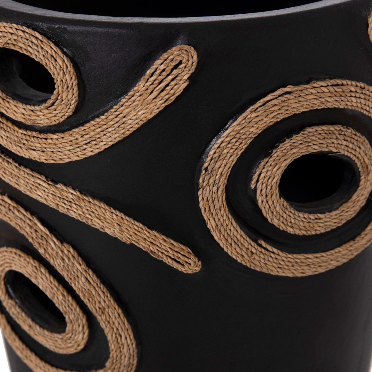 TABLE DECORATIVE VASE DEAN HM4677.01L TERRACOTA IN BLACK--Φ22x33Hcm. [9]