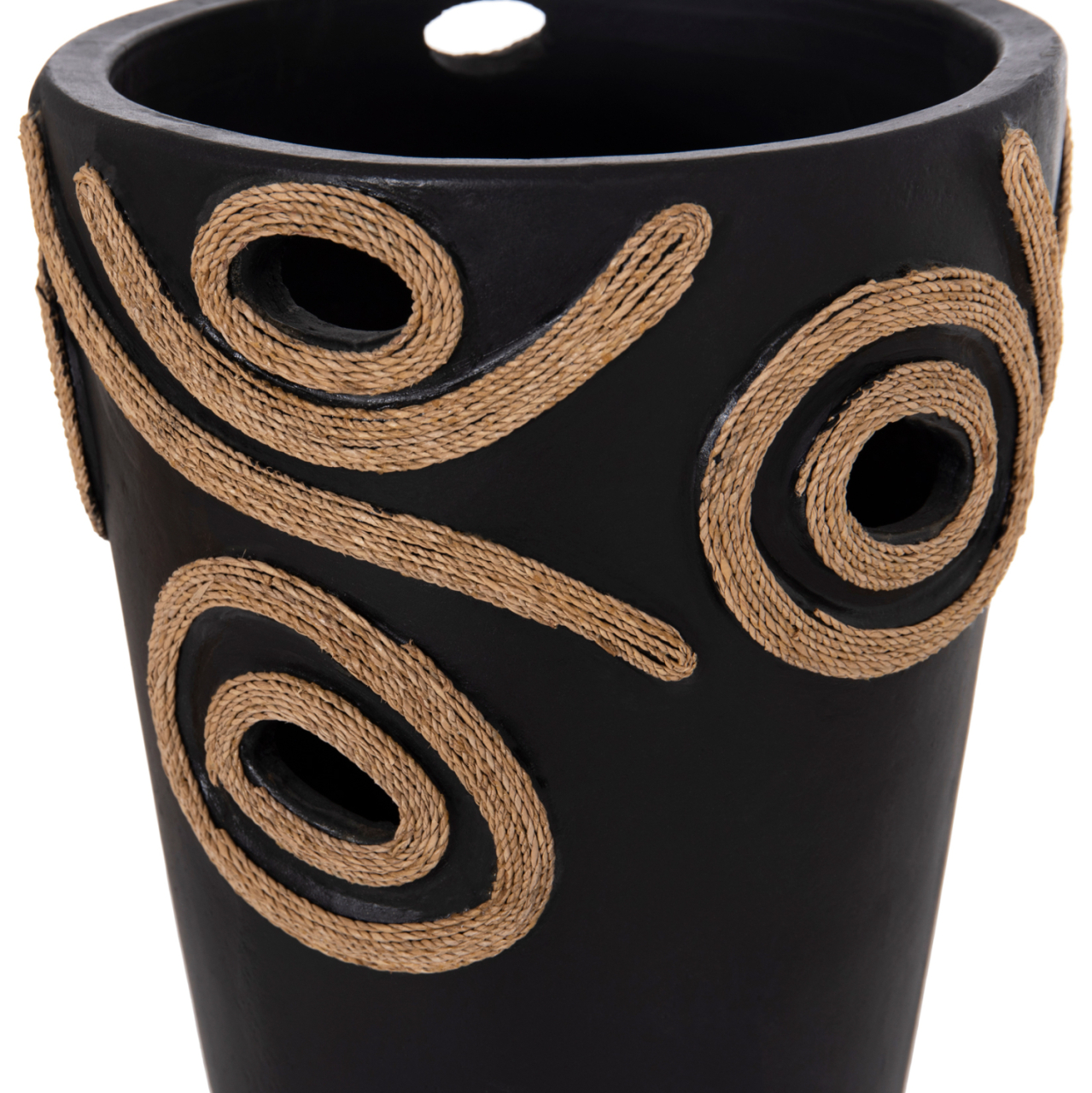 TABLE DECORATIVE VASE DEAN HM4677.01L TERRACOTA IN BLACK--Φ22x33Hcm. [8]