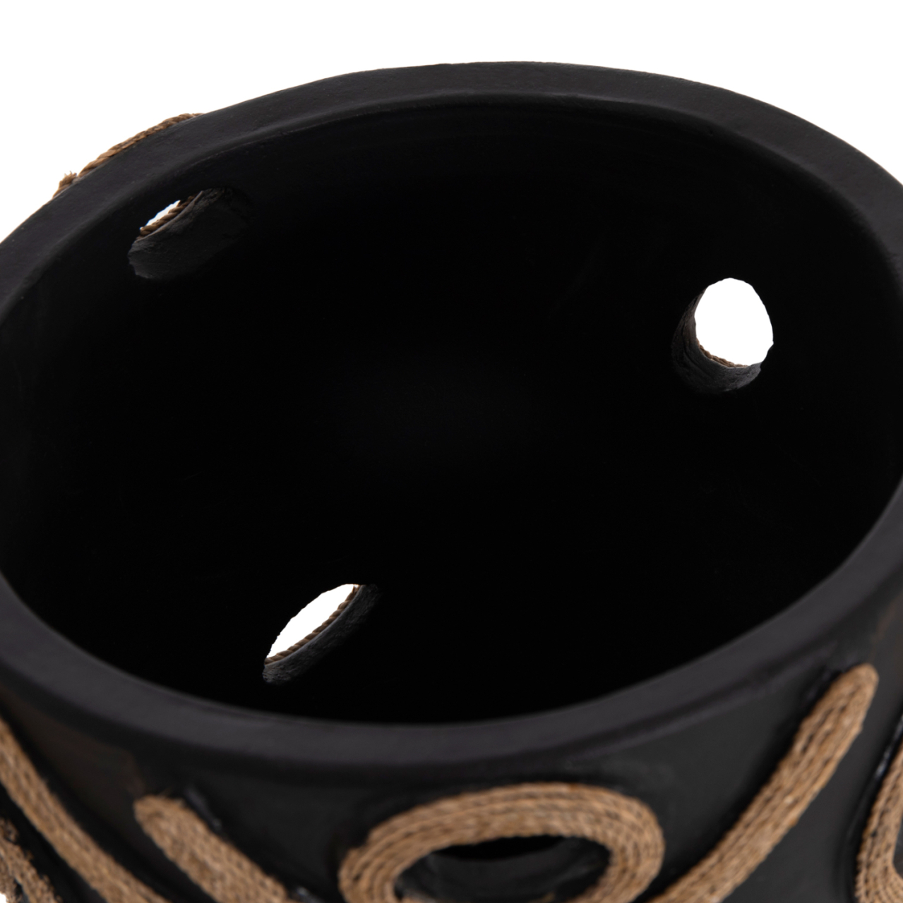 TABLE DECORATIVE VASE DEAN HM4677.01L TERRACOTA IN BLACK--Φ22x33Hcm. [10]